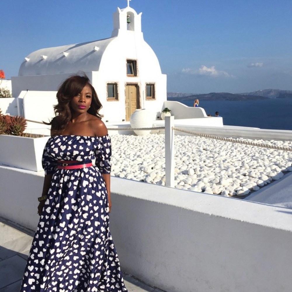Off the shoulder maxi dress